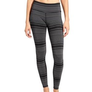 Athleta Color Block Stripe Chaturanga Leggings
 Yoga Gray Black Small